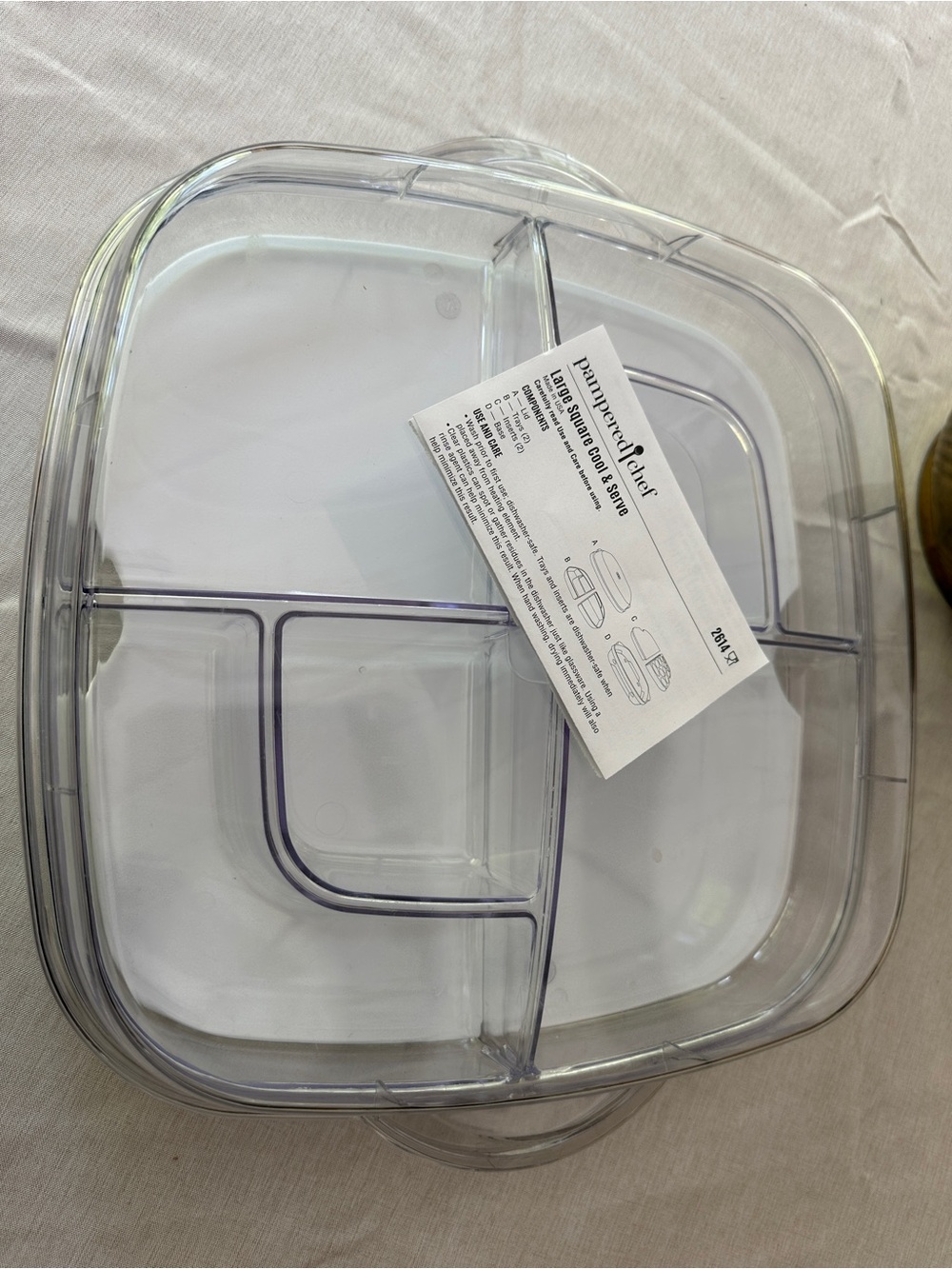 Pampered Chef Large Square Cool & Serve